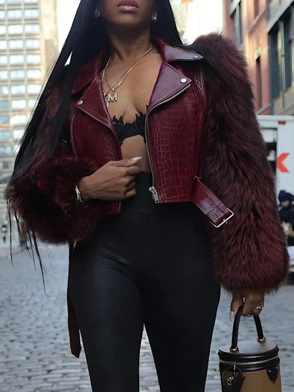 N/A burgundy casual